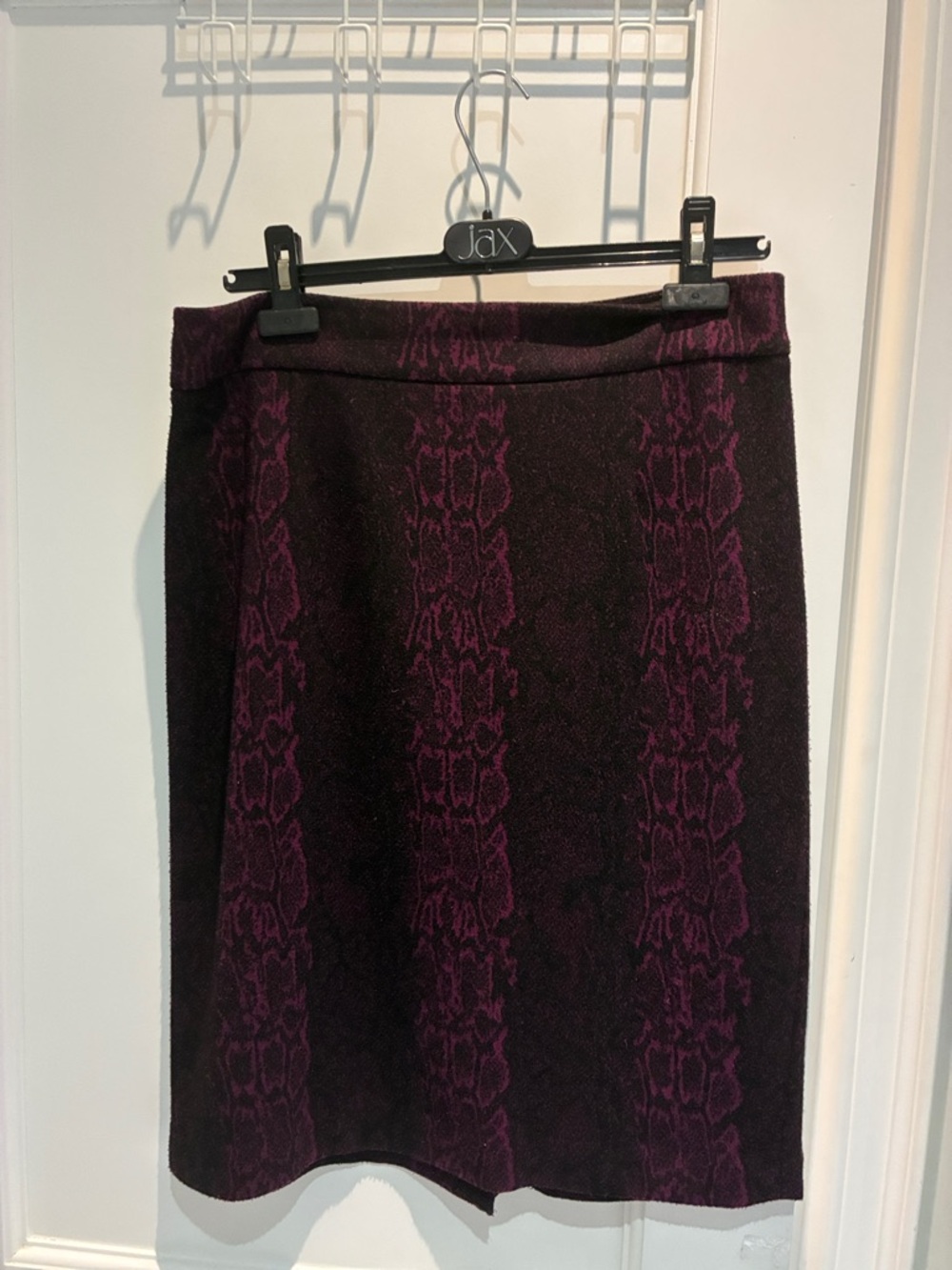 Calvin Klein Women's Dark Purple Patterned Pencil Skirt👵MT